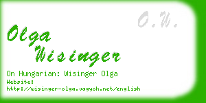 olga wisinger business card